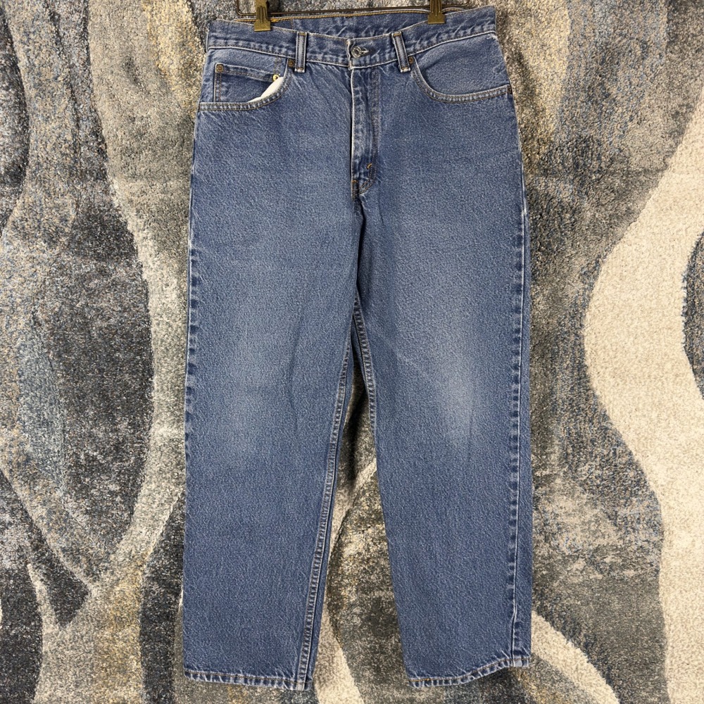 Vintage Y2K Levi's 550 Men Relaxed Fit Tapered Leg Blue Denim Jeans 33x30 Medium